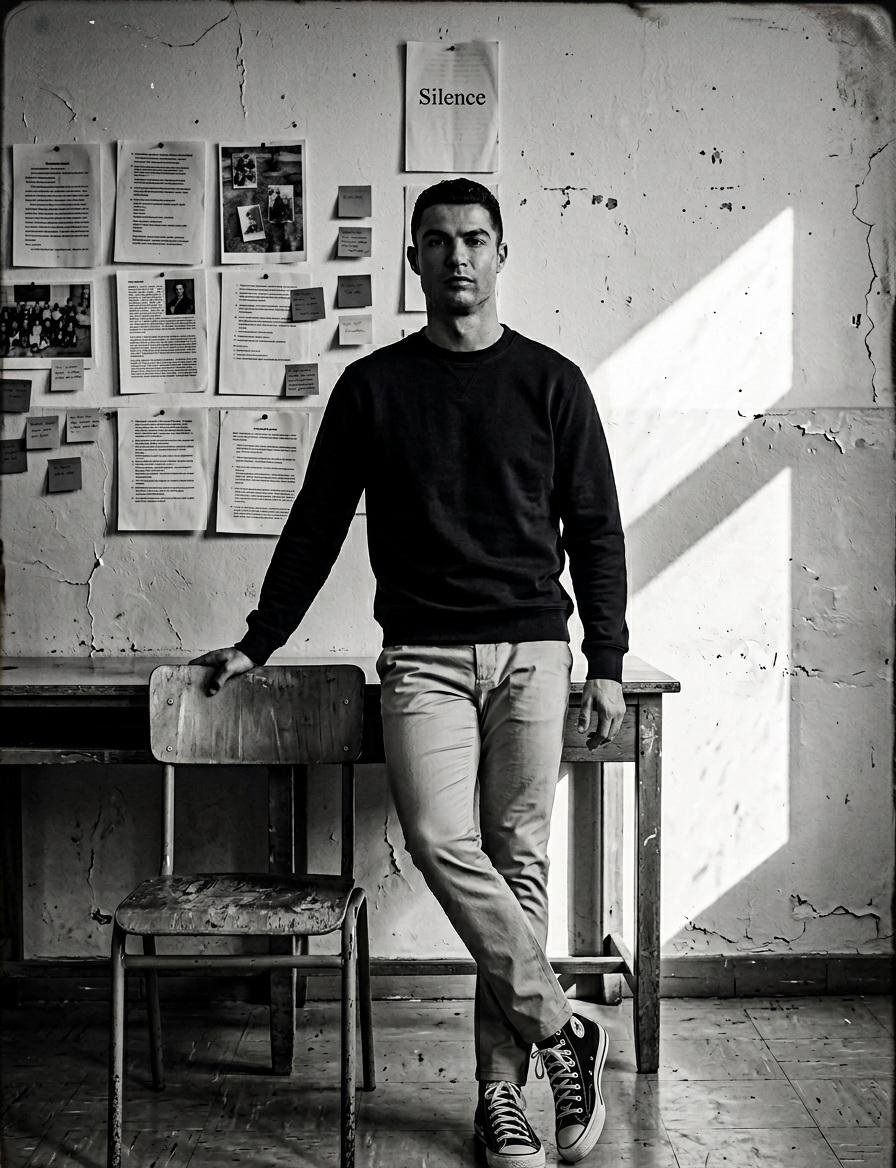 Photography: Create a high-contrast black and white portrait in a quiet classroom.Use uploa...